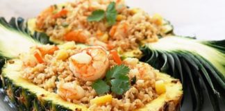Make Your Own Delicious Pineapple Fried Rice Served In A Pineapple Boat