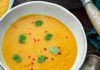 Thai red curry butternut squash soup