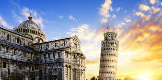 Not-so-Leaning Tower of Pisa as landmark straightens