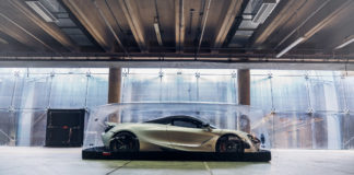 McLaren 720s sits inside a Vehicle Dome