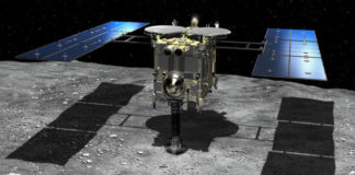Japanese spacecraft touches down on asteroid, fires pinball-like object at it