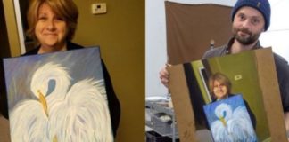 The woman who painted the man who painted the woman who painted the bird