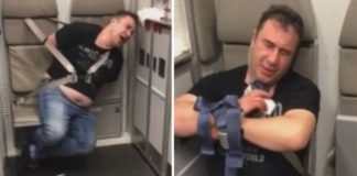 Russian Doctor tied to seats by cabin crew after trying to open door at 33,000ft while drunk