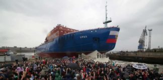 Russia launches new nuclear-powered icebreaker in bid to open up Arctic