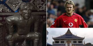 David Beckham Statue Placed At Altar Of Bangkok Temple